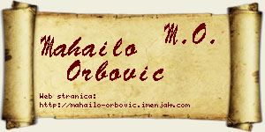 Mahailo Orbović vizit kartica
